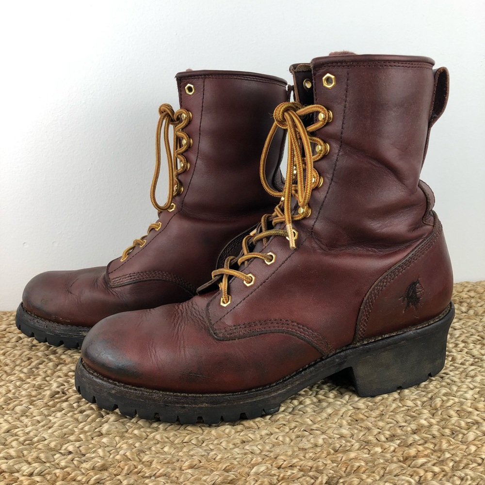 Chippewa 8 inch Logger Work Boots. Brown. 12M.
